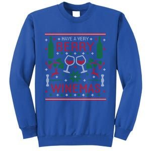 Funny Wine Er Berry Winemas Ugly Christmas Gift Sweatshirt