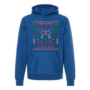 Funny Wine Er Berry Winemas Ugly Christmas Gift Premium Hoodie