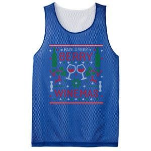 Funny Wine Er Berry Winemas Ugly Christmas Gift Mesh Reversible Basketball Jersey Tank