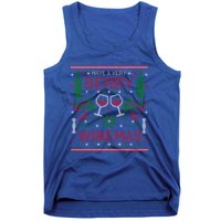 Funny Wine Er Berry Winemas Ugly Christmas Gift Tank Top