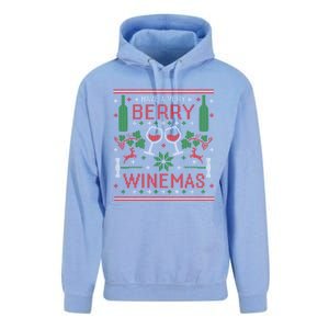 Funny Wine Er Berry Winemas Ugly Christmas Gift Unisex Surf Hoodie