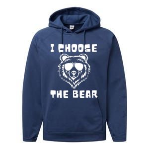 Funny Women Empowerment I Choose The Bear Performance Fleece Hoodie