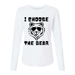 Funny Women Empowerment I Choose The Bear Womens Cotton Relaxed Long Sleeve T-Shirt