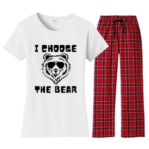 Funny Women Empowerment I Choose The Bear Women's Flannel Pajama Set