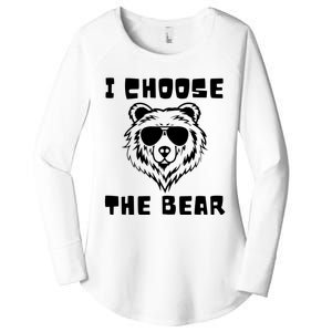 Funny Women Empowerment I Choose The Bear Women's Perfect Tri Tunic Long Sleeve Shirt