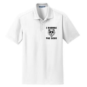 Funny Women Empowerment I Choose The Bear Dry Zone Grid Polo