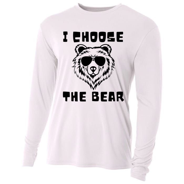 Funny Women Empowerment I Choose The Bear Cooling Performance Long Sleeve Crew