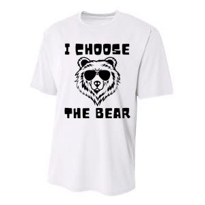 Funny Women Empowerment I Choose The Bear Performance Sprint T-Shirt