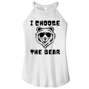 Funny Women Empowerment I Choose The Bear Women's Perfect Tri Rocker Tank