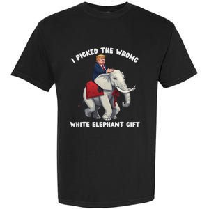 Funny White Elephant Gag Wrapped Elephant Dumb Garment-Dyed Heavyweight T-Shirt