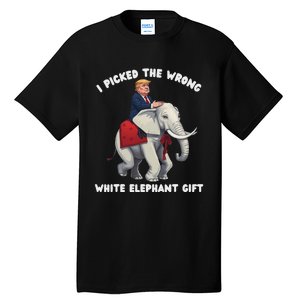 Funny White Elephant Gag Wrapped Elephant Dumb Tall T-Shirt