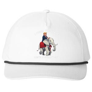 Funny White Elephant Gag Wrapped Elephant Dumb Snapback Five-Panel Rope Hat