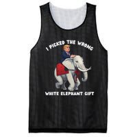 Funny White Elephant Gag Wrapped Elephant Dumb Mesh Reversible Basketball Jersey Tank