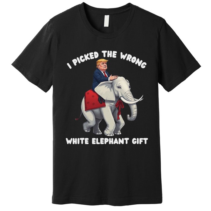 Funny White Elephant Gag Wrapped Elephant Dumb Premium T-Shirt