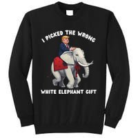 Funny White Elephant Gag Wrapped Elephant Dumb Tall Sweatshirt