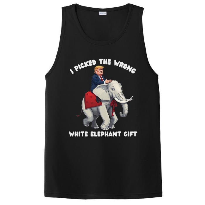 Funny White Elephant Gag Wrapped Elephant Dumb PosiCharge Competitor Tank