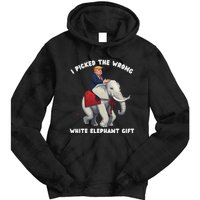 Funny White Elephant Gag Wrapped Elephant Dumb Tie Dye Hoodie