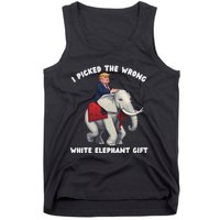 Funny White Elephant Gag Wrapped Elephant Dumb Tank Top