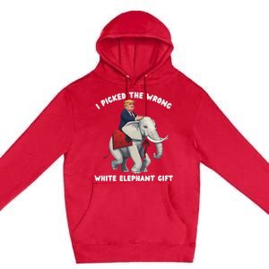 Funny White Elephant Gag Wrapped Elephant Dumb Premium Pullover Hoodie