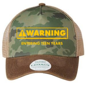 Funny Warning Entering Teen Years Legacy Tie Dye Trucker Hat