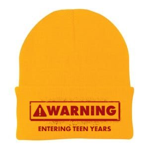 Funny Warning Entering Teen Years Knit Cap Winter Beanie