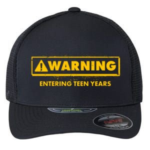 Funny Warning Entering Teen Years Flexfit Unipanel Trucker Cap