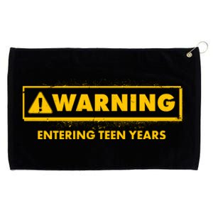 Funny Warning Entering Teen Years Grommeted Golf Towel