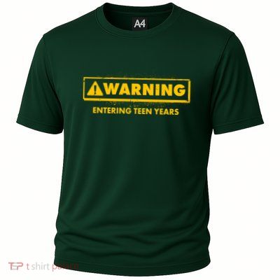Funny Warning Entering Teen Years Cooling Performance Crew T-Shirt