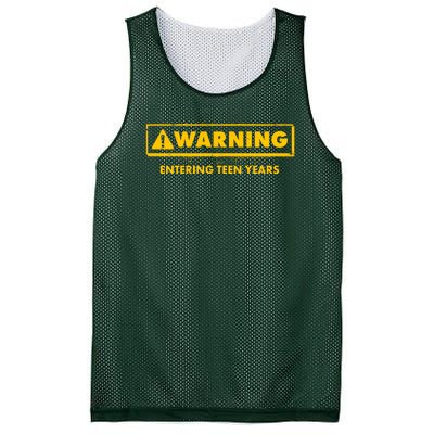 Funny Warning Entering Teen Years Mesh Reversible Basketball Jersey Tank