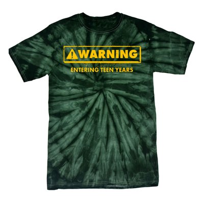 Funny Warning Entering Teen Years Tie-Dye T-Shirt