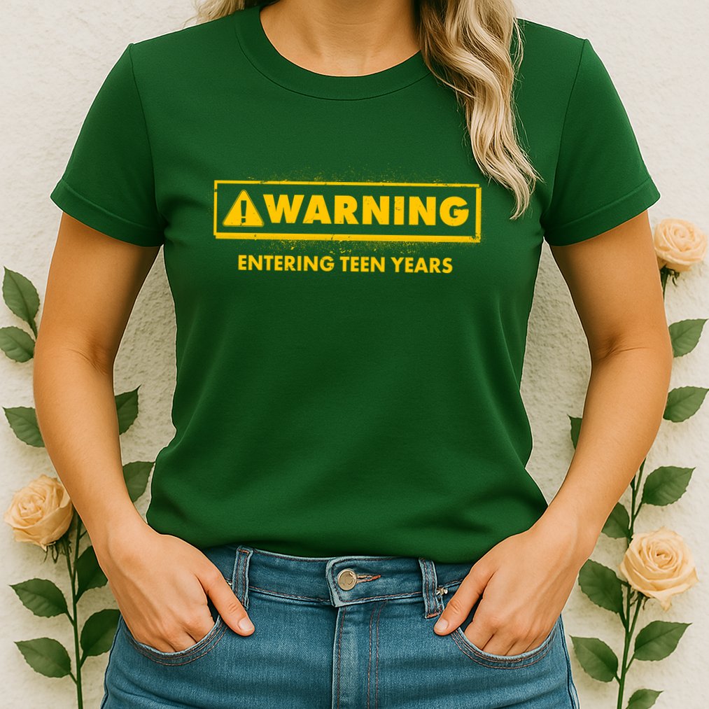Funny Warning Entering Teen Years Womens T-Shirt