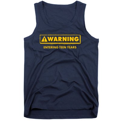 Funny Warning Entering Teen Years Tank Top