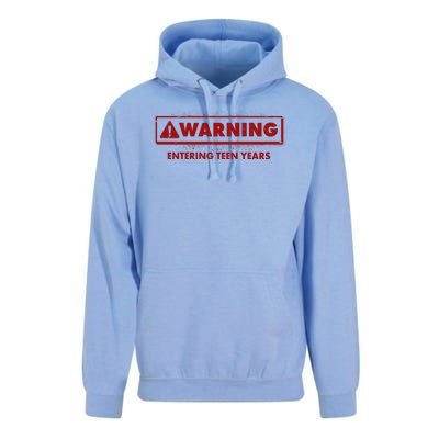 Funny Warning Entering Teen Years Unisex Surf Hoodie