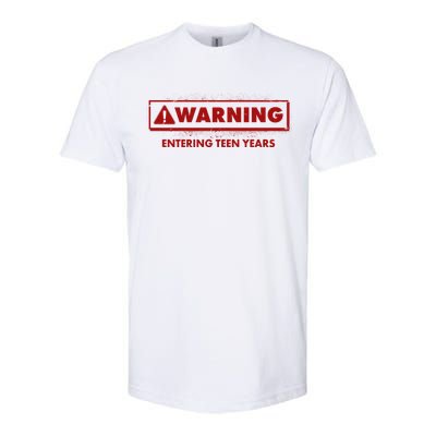 Funny Warning Entering Teen Years Softstyle CVC T-Shirt