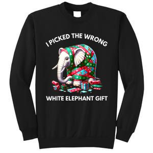 Funny White Elephant Gift Wrapped Elephant Dumb Gift Sweatshirt