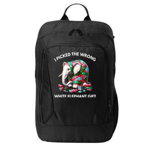 Funny White Elephant Gift Wrapped Elephant Dumb Gift City Backpack