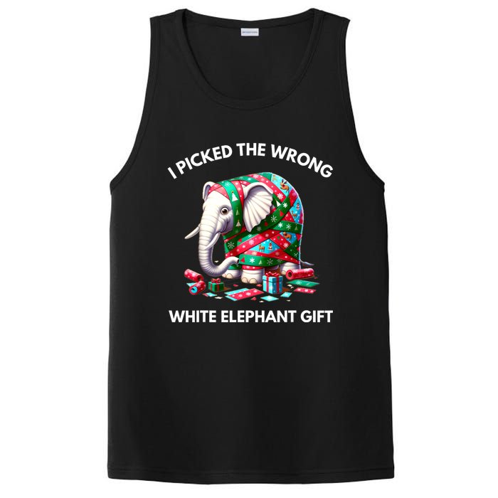 Funny White Elephant Gift Wrapped Elephant Dumb Gift PosiCharge Competitor Tank