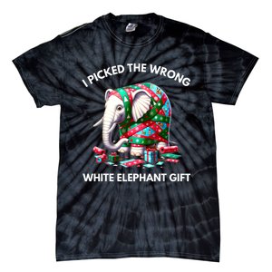 Funny White Elephant Gift Wrapped Elephant Dumb Gift Tie-Dye T-Shirt