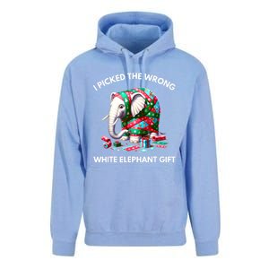 Funny White Elephant Gift Wrapped Elephant Dumb Gift Unisex Surf Hoodie