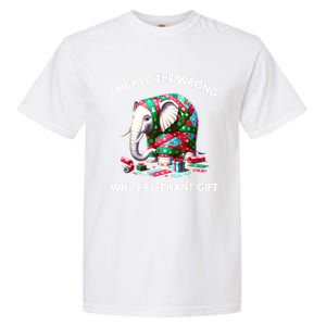 Funny White Elephant Gift Wrapped Elephant Dumb Gift Garment-Dyed Heavyweight T-Shirt