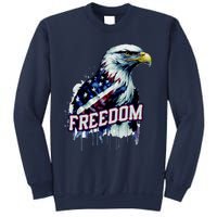 Freedom Watercolor Eagle With American Flag Sweatshirt