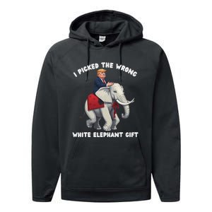 Funny White Elephant Gag Wrapped Elephant Dumb Performance Fleece Hoodie