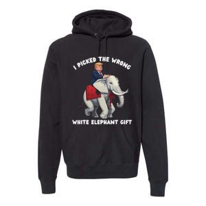 Funny White Elephant Gag Wrapped Elephant Dumb Premium Hoodie