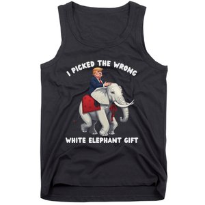 Funny White Elephant Gag Wrapped Elephant Dumb Tank Top