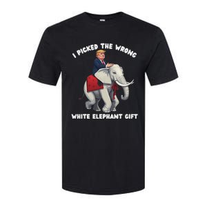 Funny White Elephant Gag Wrapped Elephant Dumb Softstyle CVC T-Shirt