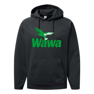 Funny Wawa Eagle Philadelphia Football Fan Performance Fleece Hoodie