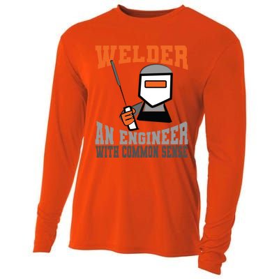 Fun Welder Engineer Gift Cooling Performance Long Sleeve Crew