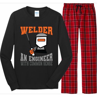 Fun Welder Engineer Gift Long Sleeve Pajama Set