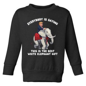 Funny White Elephant Gag Wrapped Elephant Dumb Toddler Sweatshirt