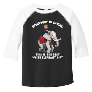 Funny White Elephant Gag Wrapped Elephant Dumb Toddler Fine Jersey T-Shirt